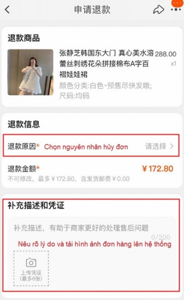 Cách hủy đơn hàng trên Taobao trên điện thoại bước 2