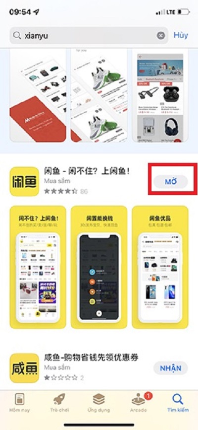 Bước 1: Tải app Xianyu về thiết bị di động của mình
